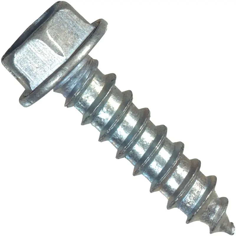 Hillman Zinc-Plated Sheet Metal Screws – #14 X 3/4", Slotted Hex Washer Head (100-Pack) 1