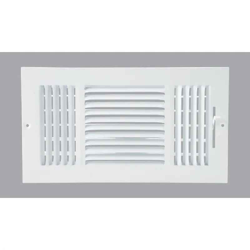 Home Impressions 7.76-Inch White Steel Wall Register – Adjustable Hvac Vent Cover 1