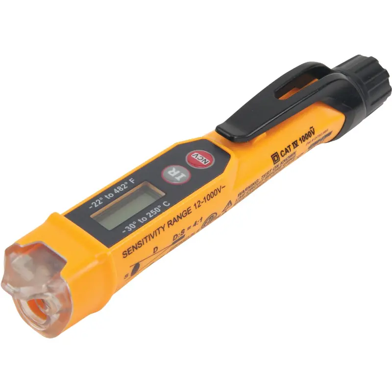 Klein Tools Non-Contact Voltage Tester With Built-In Thermometer – Safety-First Electrical Diagnostic Tool 1