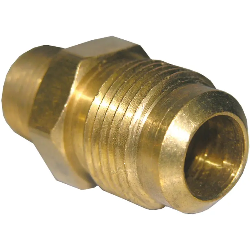 Lasco Brass Flare Adapter – 5/8" Male X 3/4" Male Pipe Thread, Corrosion-Resistant 1