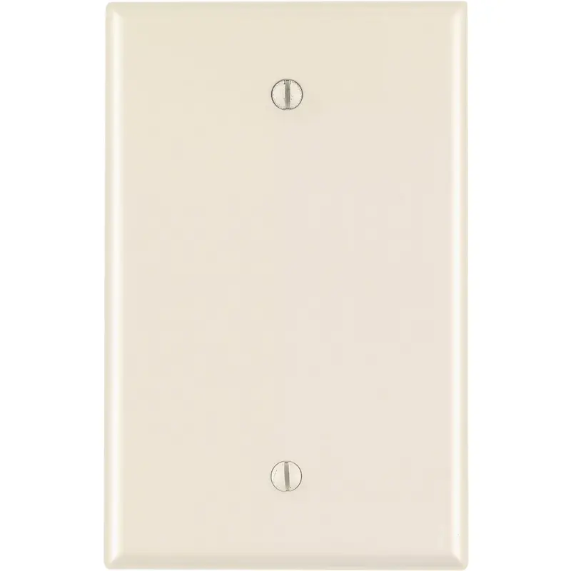 Leviton Light Almond Thermoplastic Nylon Blank Wall Plate – 1-Gang Mid-Way Style 1