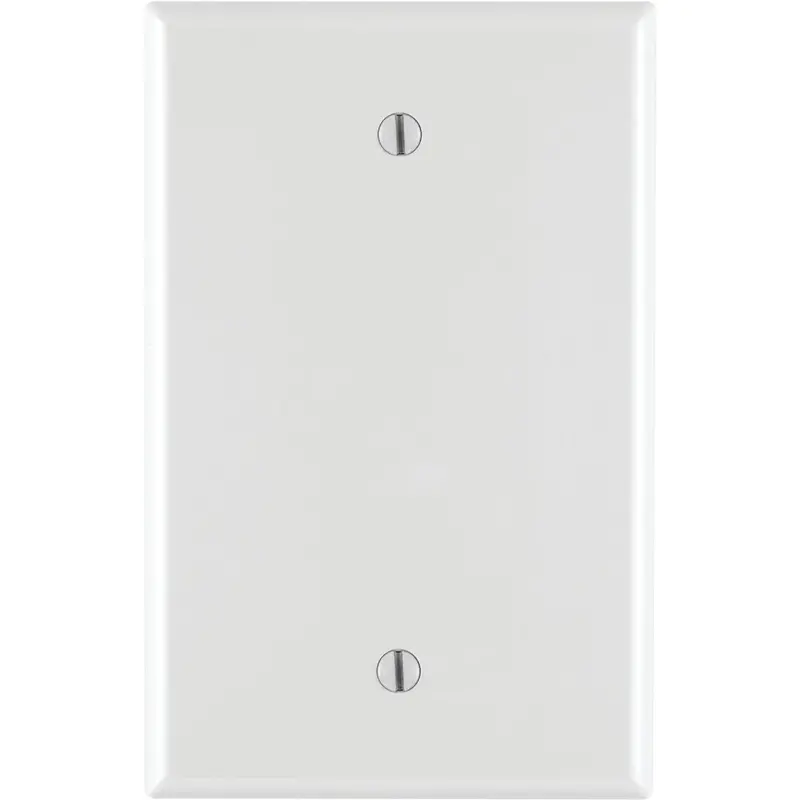 Leviton Mid-Way White Blank Wall Plate – 1-Gang Thermoplastic Nylon Construction 1