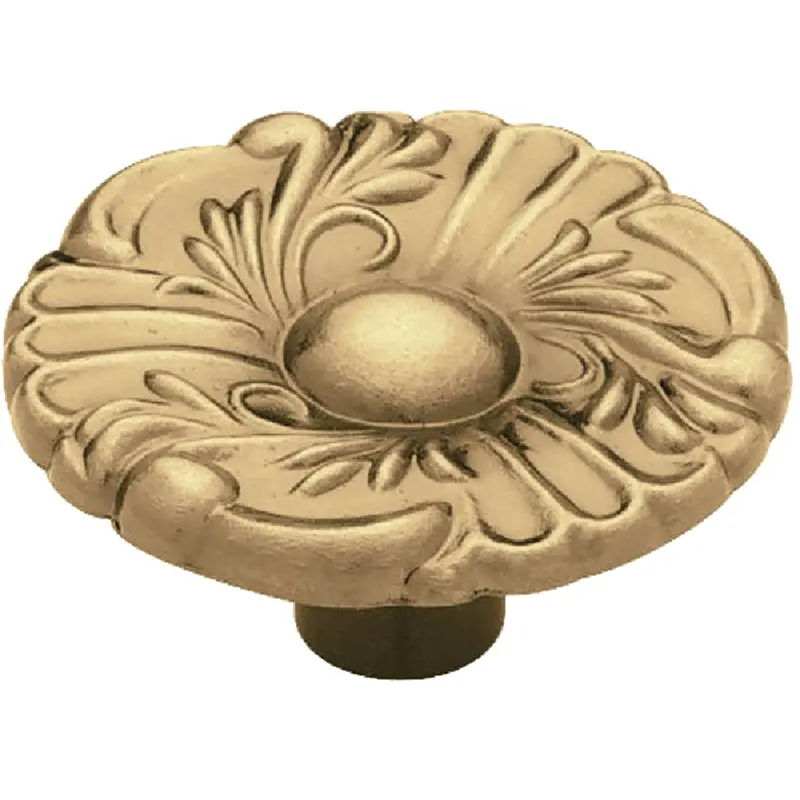 Liberty Cabinet Knobs – Antique Brass Finish, 1-1/2" Round Pulls (2-Pack) 1