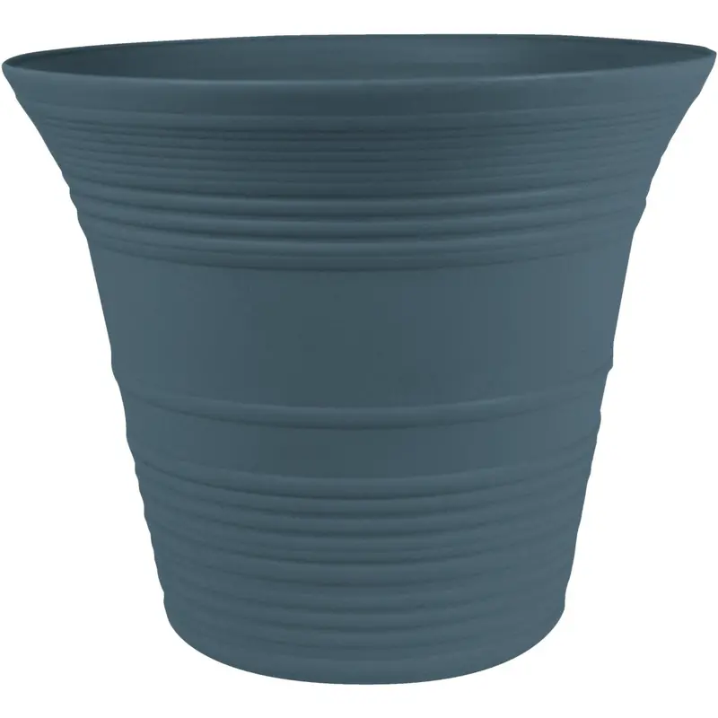 Myers Sedona Planter – 12 In Diameter Polypropylene Container In Slate Blue Finish 1