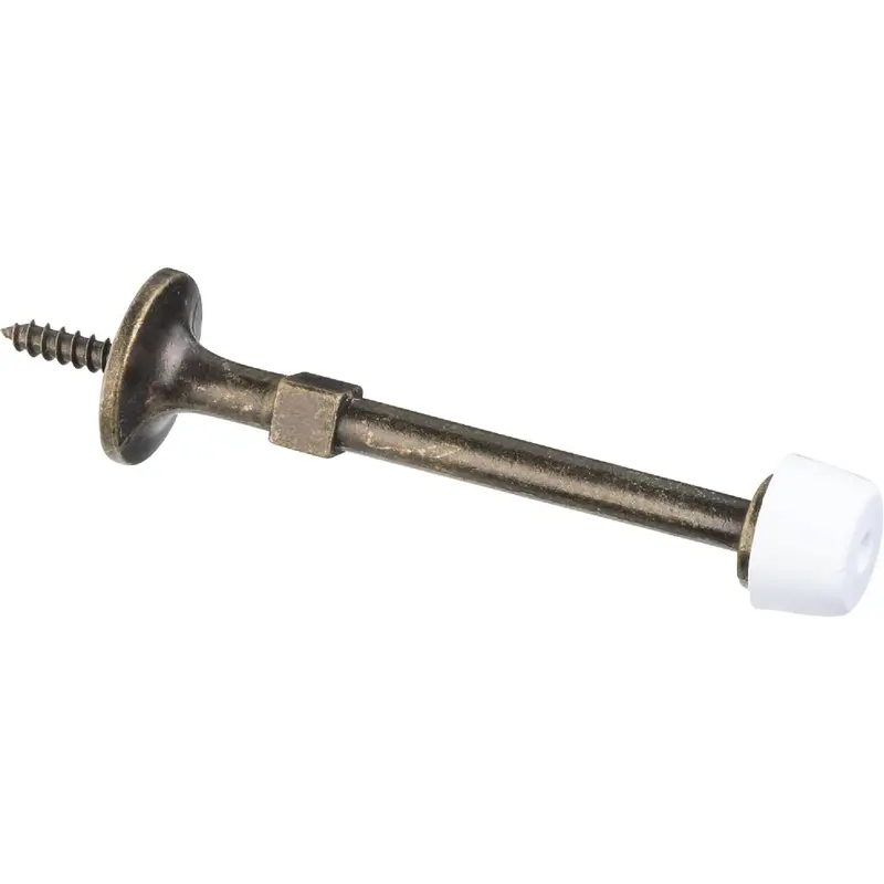 National 1405 Rigid Door Stop – 3-Inch Antique Brass Floor-Mounted Hardware Accessory 1