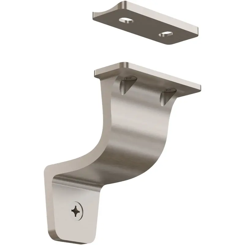 National Cooper Handrail Bracket – 3", Satin Nickel Finish 1