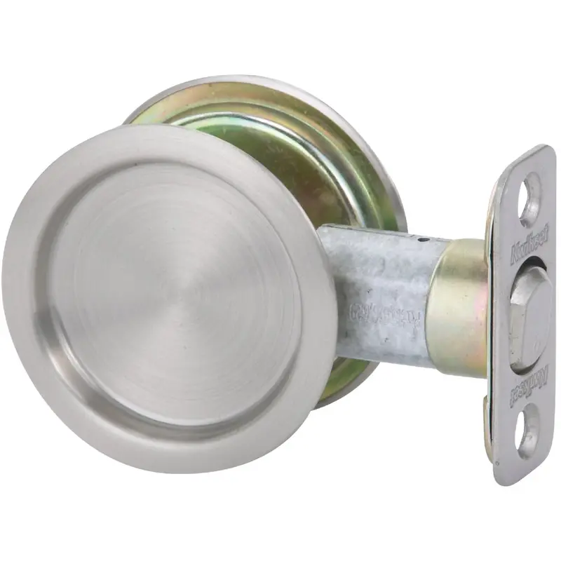 National Passage Satin Nickel Pocket Door Pull – Slim Modern Interior Hardware 1