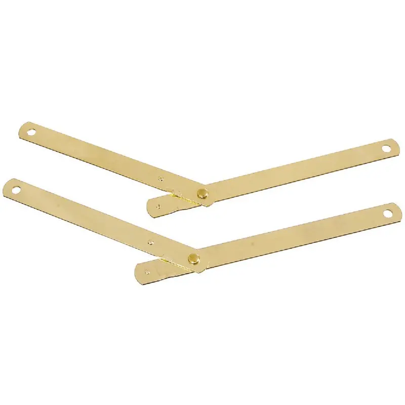National Steel 9.5-Inch Brass Table Leg Bracket Set – 2-Pack 1