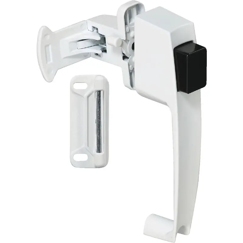 National White Push-Button Latch – Surface-Mount Door Catch For Interior Use 1