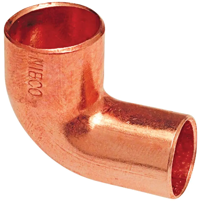 Nibco 1-Inch 90° Copper Street Elbow – Close-Ruffed, 1/4 Bend 1