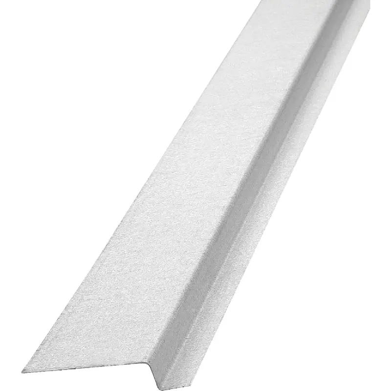 Norwesco Z-Style Ply Edge Flashing – 3/8 In X 3/8 In X 2-1/4 In, 10 Ft Mill-Galvanized Steel 1