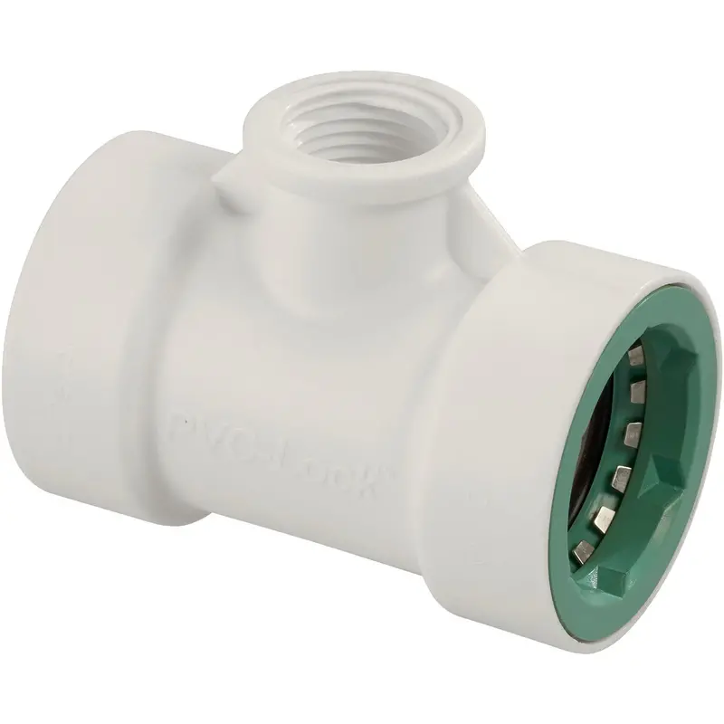 Orbit Pvc-Lock Tee Fitting – 1" × 1/2" Female Pipe Thread, Schedule 40 Compatible 1