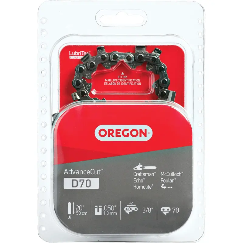 Oregon Advancecut Chainsaw Chain – D70 Pitch, 20" Bar Length, Low-Vibration Sharp-Cut Design 1
