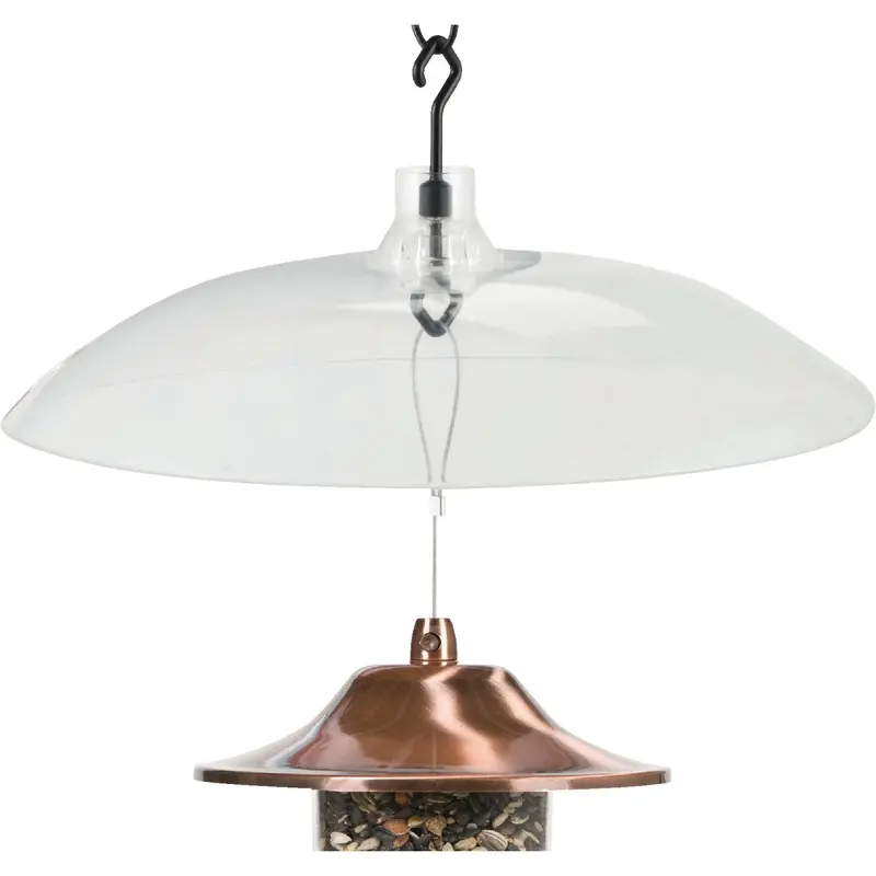Perky-Pet Squirrel Baffle – 16-Inch Transparent Dome For Bird Feeders 1