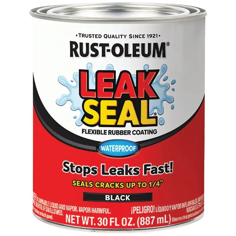Rust-Oleum Leakseal Flexible Rubber Coating – 30 Oz., Black, Waterproof Sealant 1