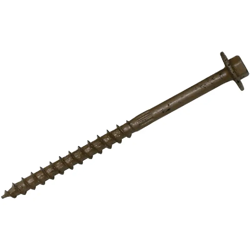 Simpson Strong-Tie Large Hex Washer Screw – 0.195 In. × 4 In., Structural Grade (12-Pack) 1