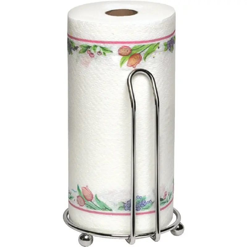 Spectrum Pantry Works Premium Countertop Paper Towel Holder – Deluxe Chrome Or White Design 1