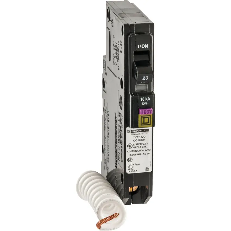 Square D Qo 20-Amp Single-Pole Cafci + Afci/Gfci Dual-Function Breaker 1
