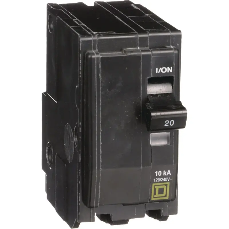 Square D Qo Double-Pole Circuit Breaker – 20 Amp, Standard Trip, Load Center Compatible 1