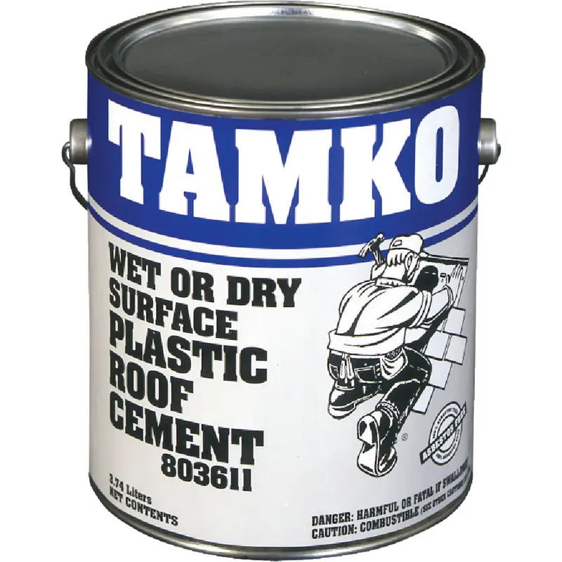 Tamko Roof Cement – 1 Gal., Works Wet Or Dry, All-Weather Patching 1