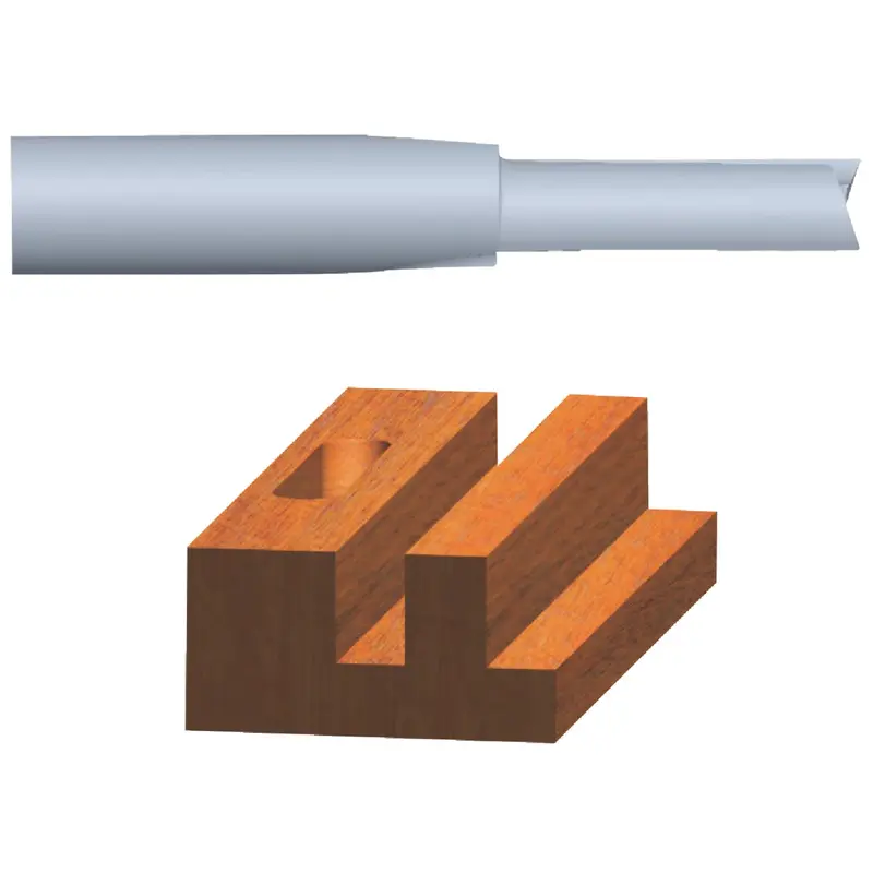 Vermont American Carbide-Tipped Straight Router Bit – 3/8" Diameter 1