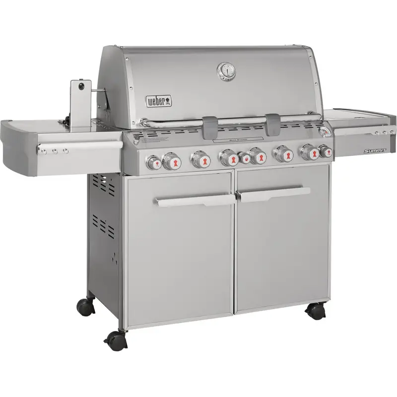 Weber Summit S-670 Propane Grill – 6-Burner Stainless Steel With 12,000 Btu Side Burner 1