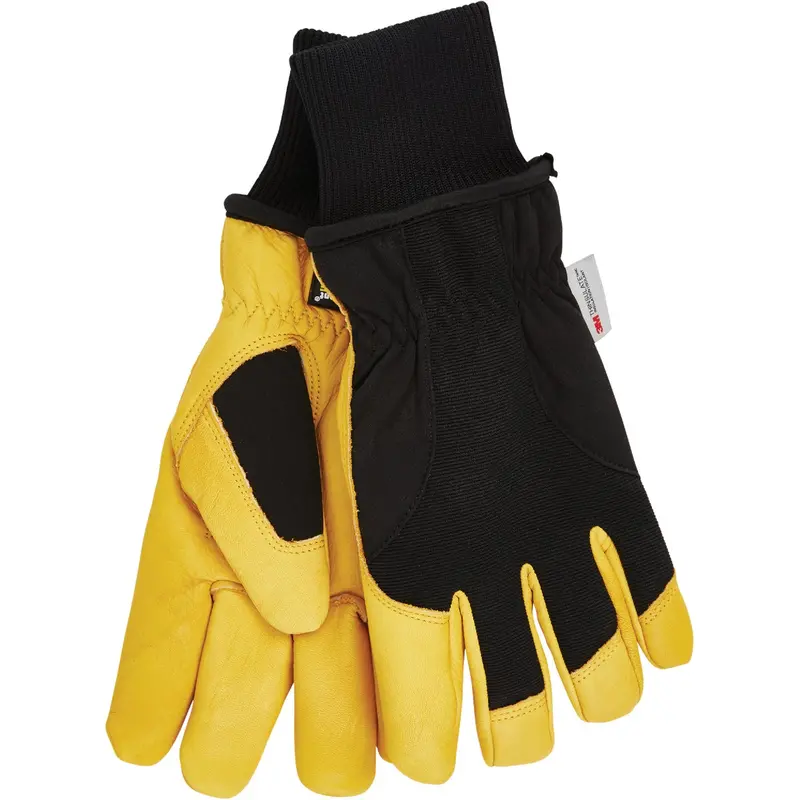 Wells Lamont Hydrahyde Work Gloves – Men'S 2Xl, Goatskin, Insulated Black & Tan 1
