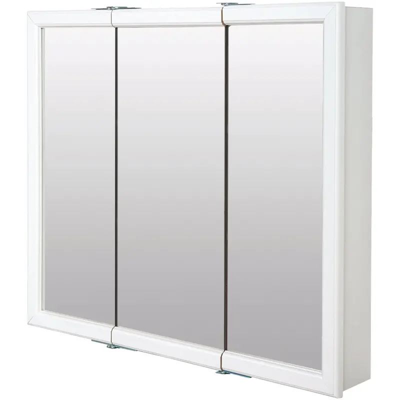 Zenith Zenna Home Tri-View Medicine Cabinet – 36" W X 33" H X 6" D, Surface-Mount White Finish 1